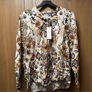 Elegant Floral Button Down Shirt